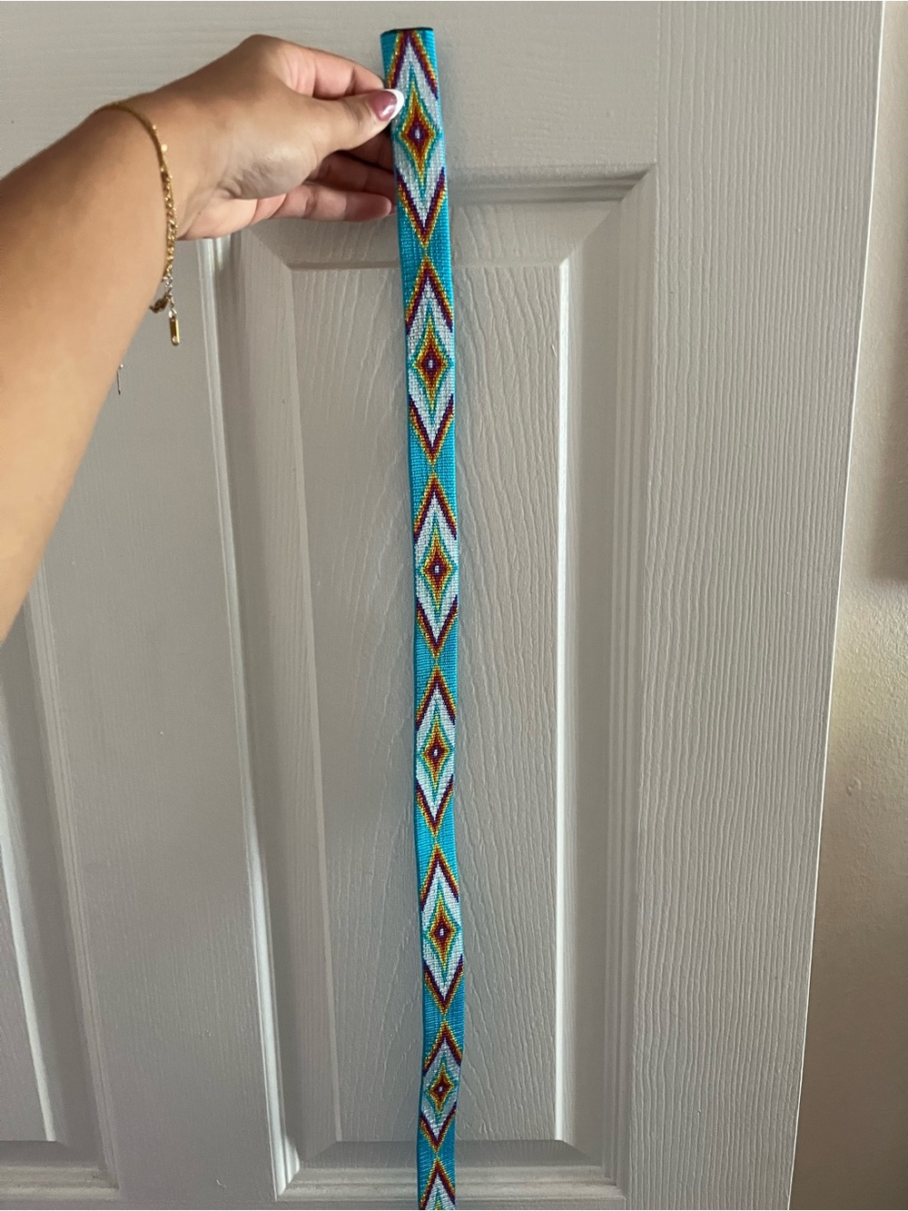 Turquoise Geometric unisex Belt